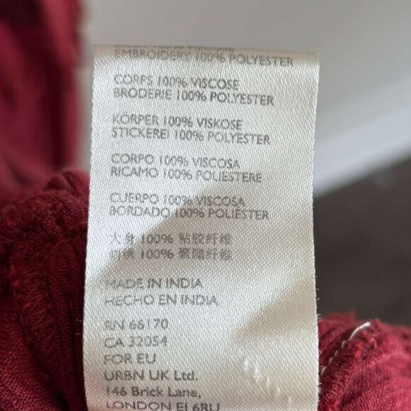 Free People Women Pretty Cozy Maxi Dress Maroon Size Small - Picture 3 of 14